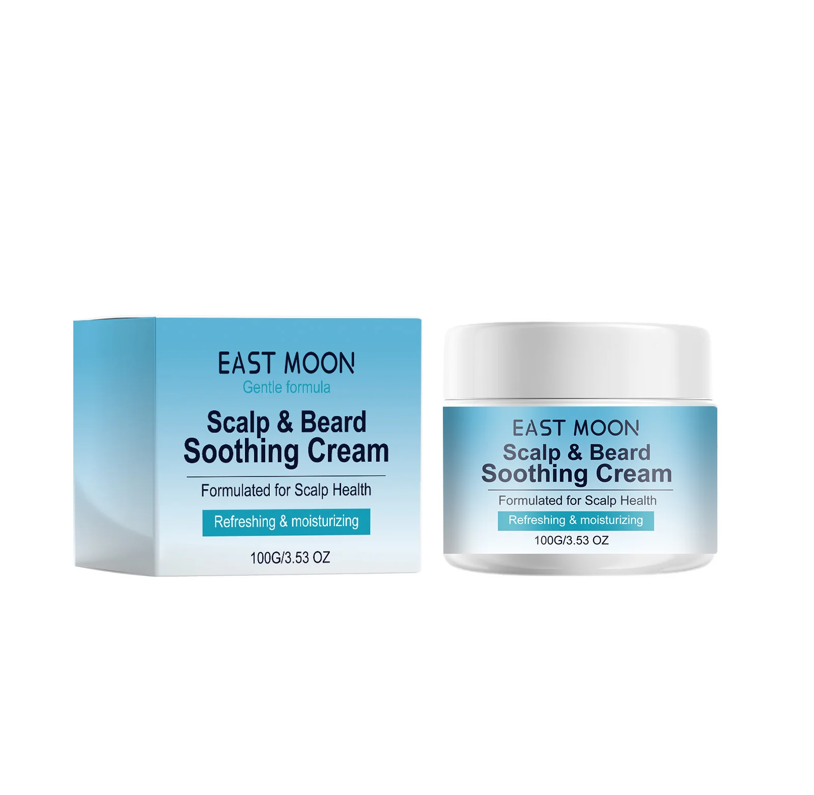Men's scalp and beard cream with multiple plant extracts for cleansing, oil control, moisturizing, and hair care