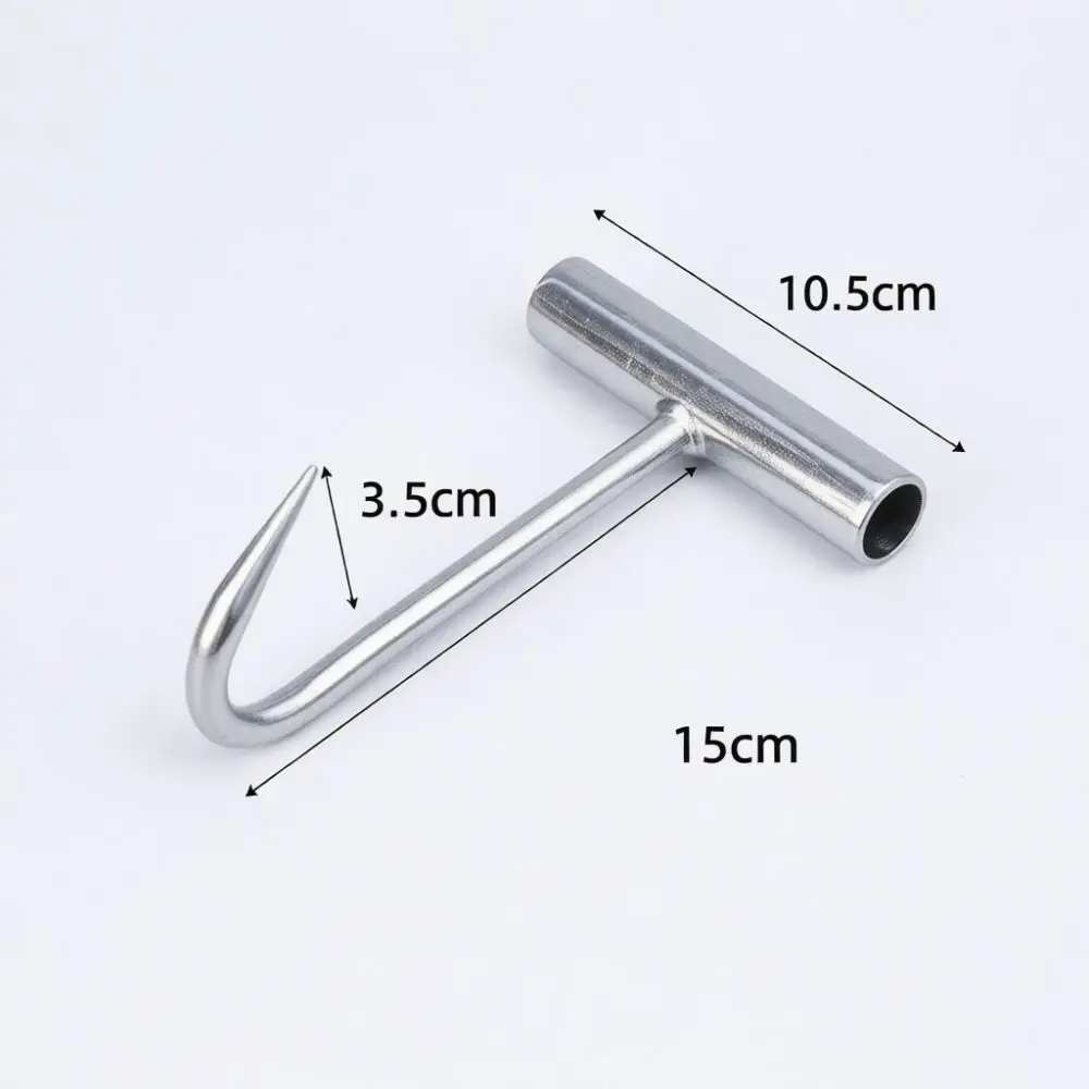 Sturdy Metal T Hook For Meat Processing Heavy Duty Hand Pull Device For Butchery Shop Warehouse Cold Storage Unit