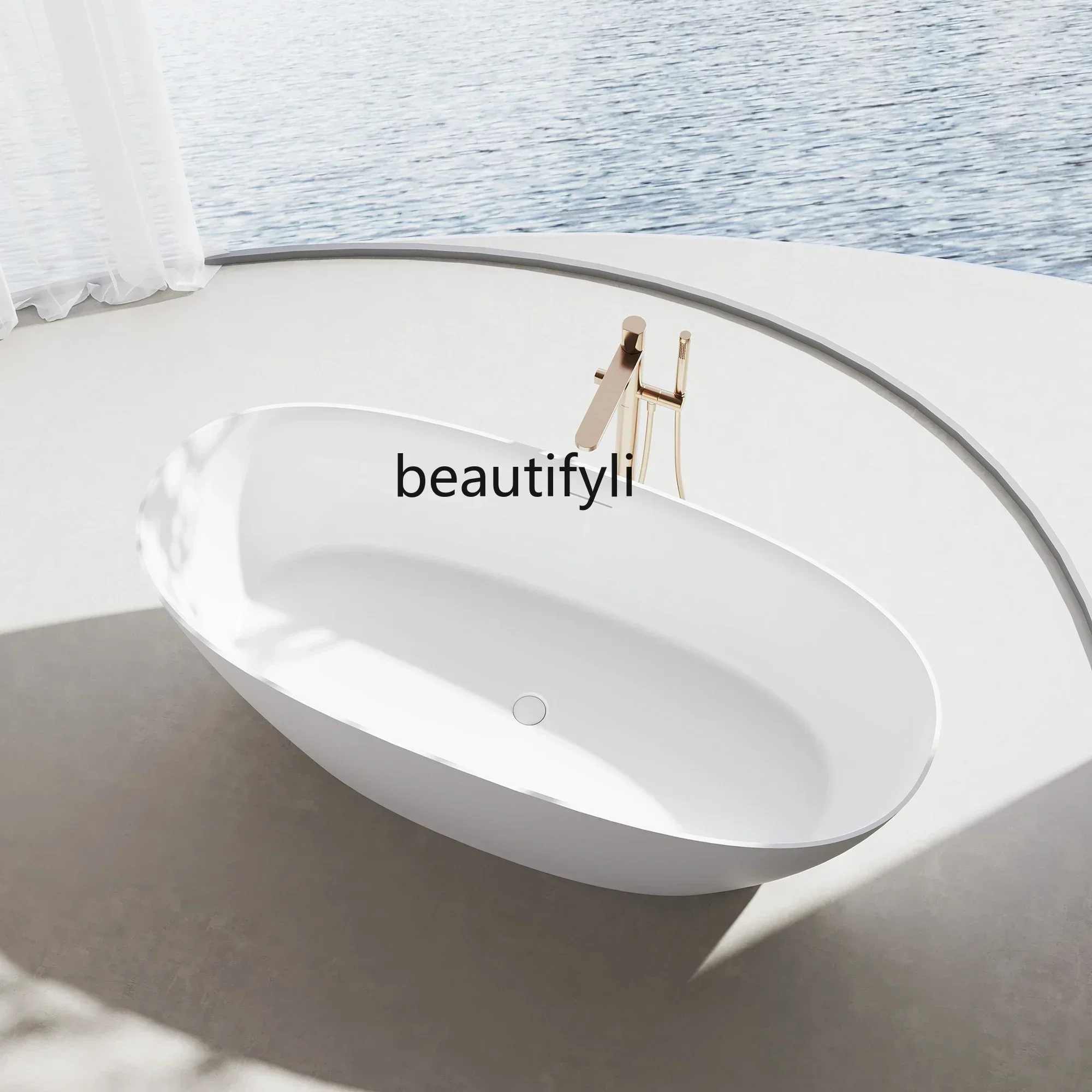 Q178 CC  PMMA Polymer Free-standing Bath Phantom Black Household Hotel Double Bath