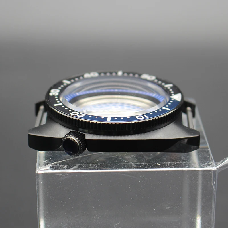 Pvd Black 41MM Luxury Watch Case With chapters Ring Sapphire Crystal For Mod SKX Abalone Seiko NH35 NH36 NH34/38 4R36 Movements