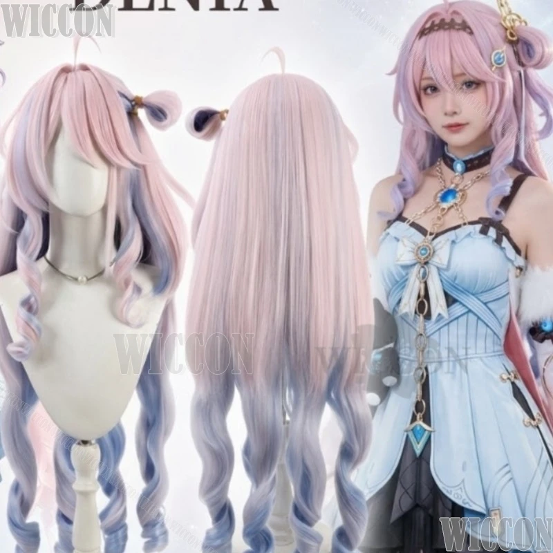

Denia Cosplay Game Wuthering Waves Kawaii Pink Wig Blue Colored Inner Hair Highlighting Synthetic Hair 코스프레 Comic Con Festival