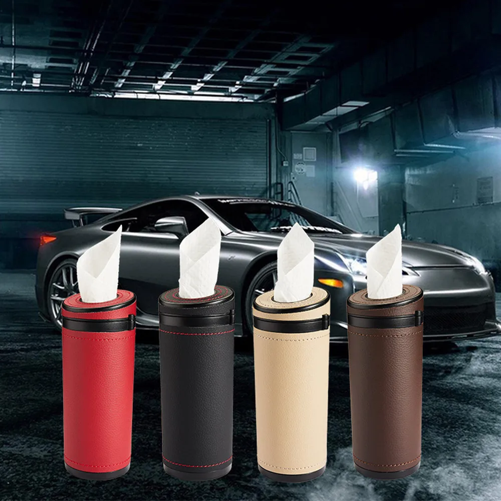 

Multifunction Car Tissue Box Cover Holder Auto Round Paper Tube Safety Broken Window Tissue Cup Auto Interior Accessories