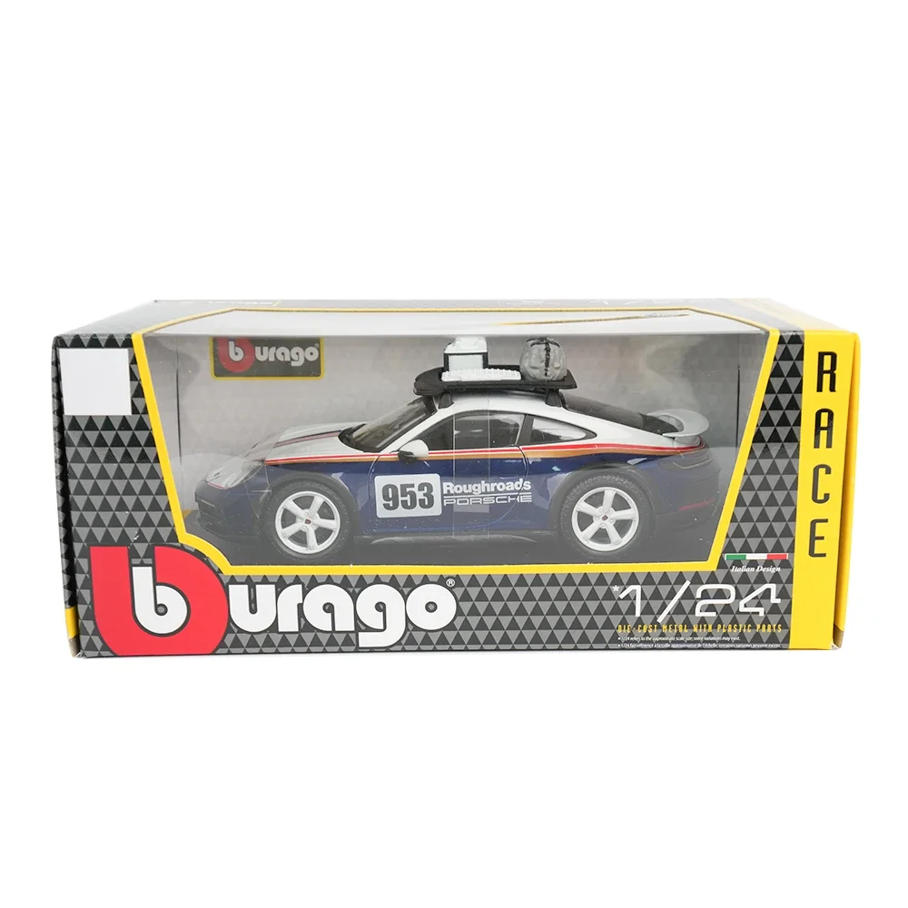 Bburago 1:24 Scale Porsche 911 Dakar Weissach alloy racing car Alloy Luxury Vehicle Diecast Car Model Toy Collection Gift