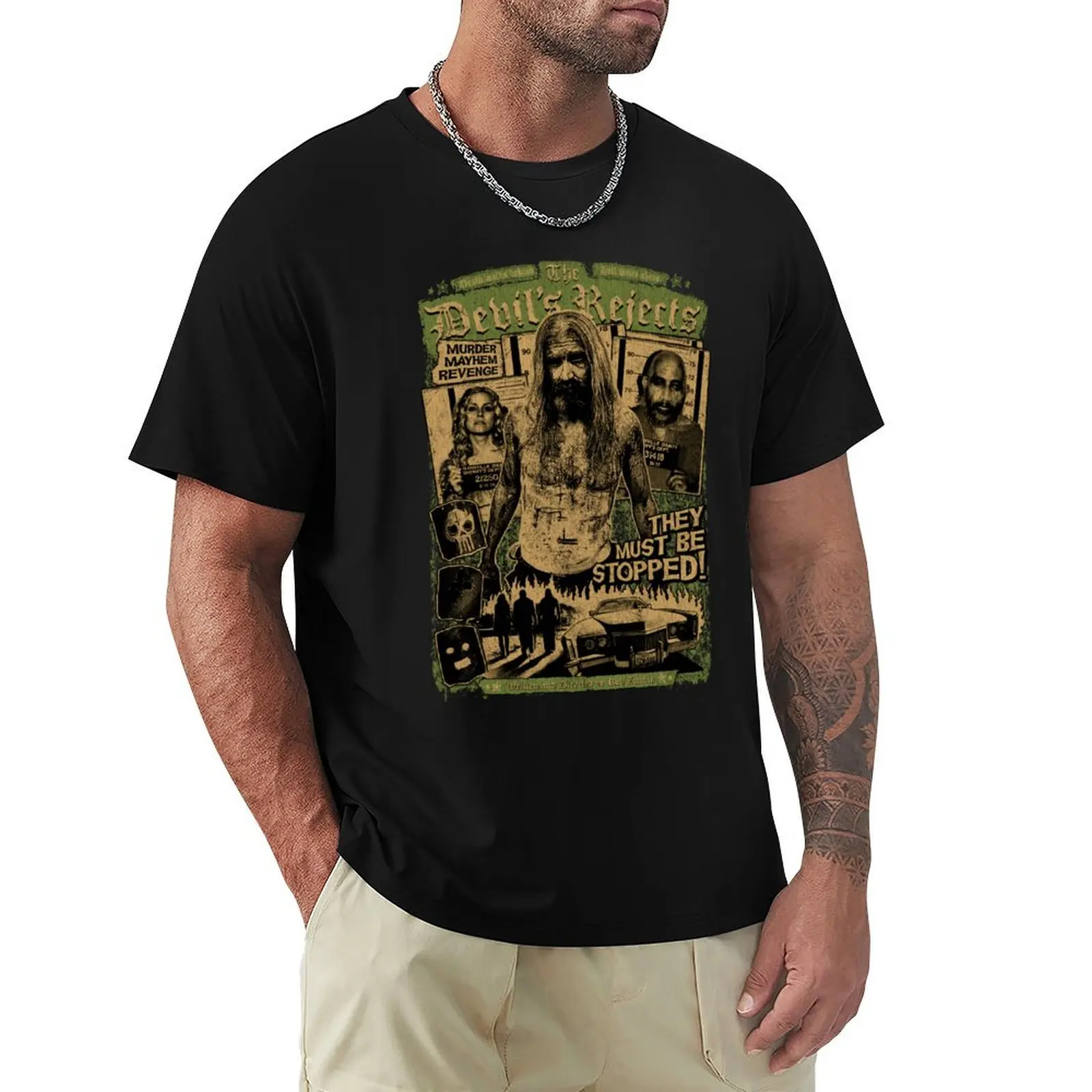 Music Vintage Retro The Devil Rejects Vintage Photograp T-Shirt Big Size Simple T-Shirt