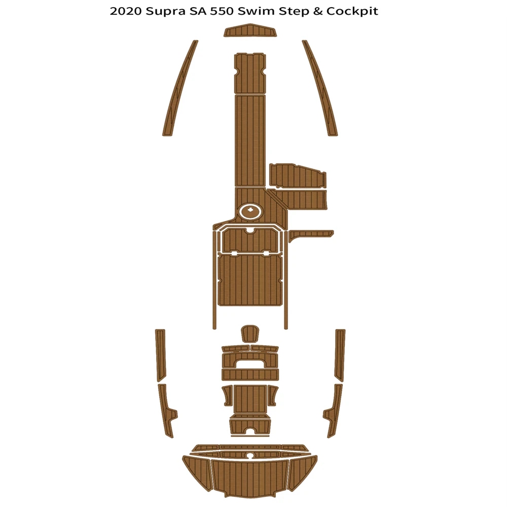 

2020 Supra SA 550 Swim Step Cockpit Boat EVA Faux Foam Teak Deck Floor Pad