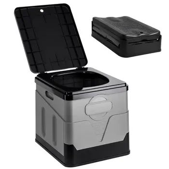 露營馬桶,成人便攜式馬桶,帶蓋帶紙巾架的便攜式旅行折疊馬桶,車載簡易馬桶 10 最佳銷售 廁所露營 - №1