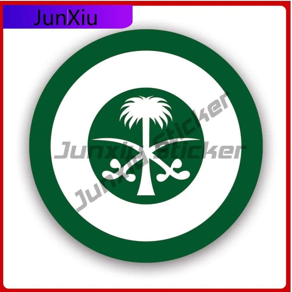 

Водонепроницаемая виниловая наклейка Royal Saudi Roundel для автомобиля, забавная, уникальная, высококачественная, для бамперов, для улицы