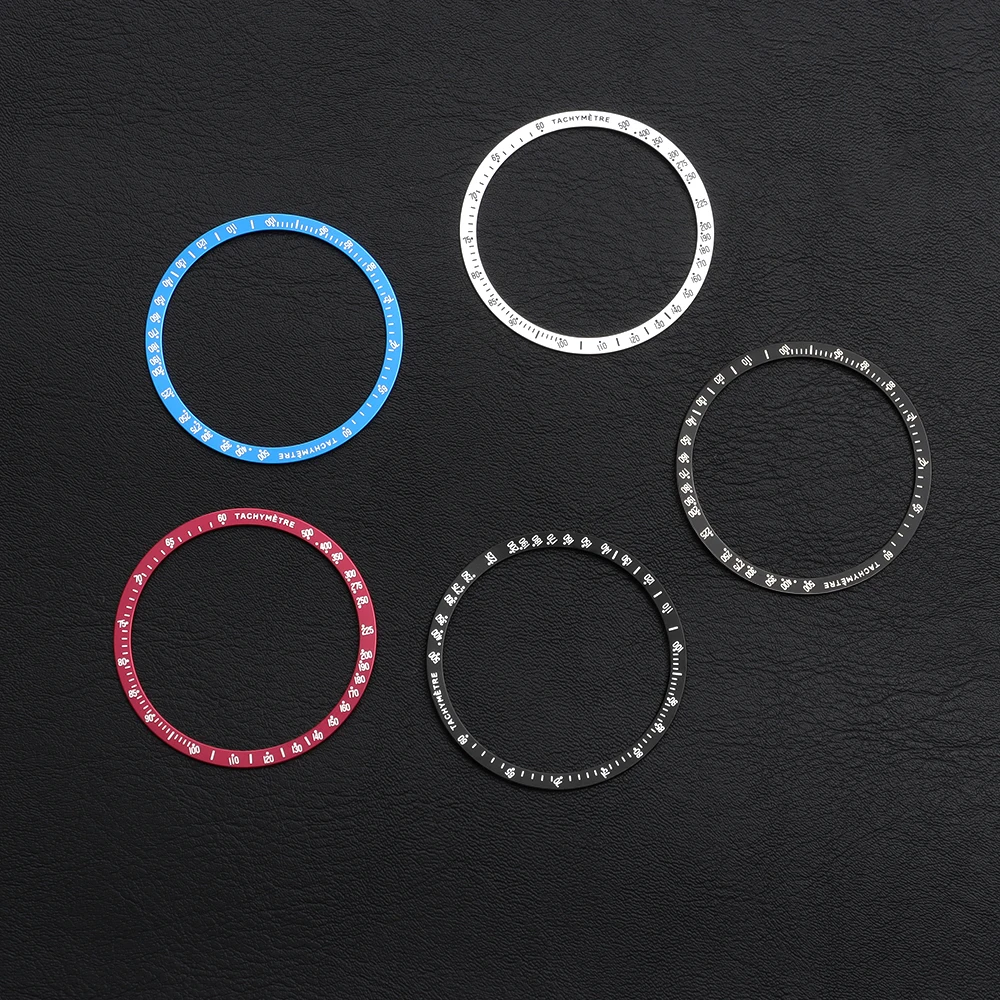 35.2mm*40.5mm Aluminium Fashion Flat Watch Bezel Insert Fits for Omega Speedmaster WatchCase Movement Men Watch Part Accessories