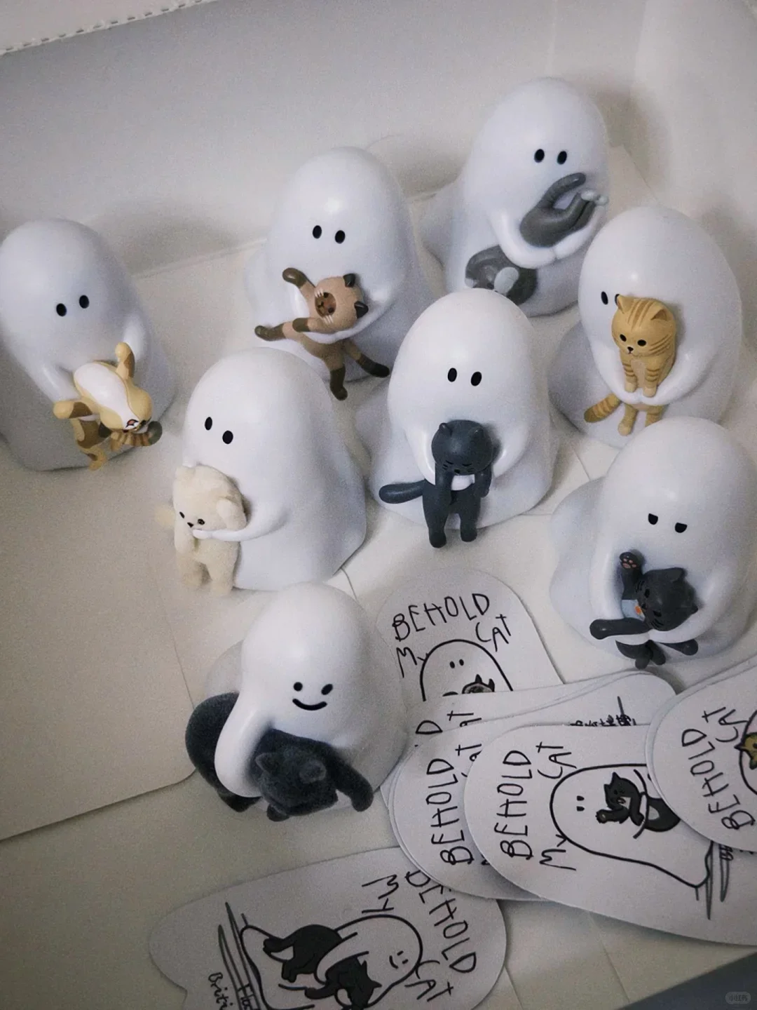

New Stock Little Ghost Let Me Show You My Cat Blind Box Handmade Toy Figurine Desktop Ornament A Birthday Gift For A Friend
