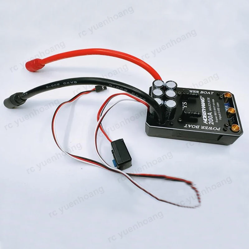 1PCS Hobbywing Max5 Modified 3-8S 200A Watercooling ESC w M6 Water Nozzle  for 1/5 RC Car Brushless Speed Controller Module