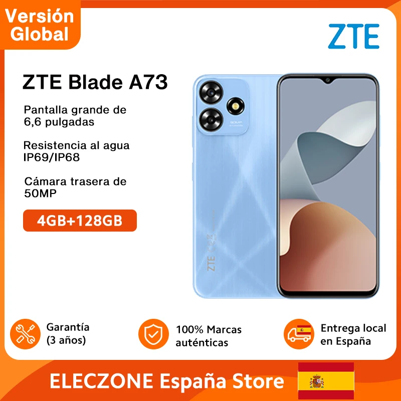Globale Version ZTE Blade A73 Smartphones Android 5000mAh Akku 22.5W Schnellladung 50MP Kamera