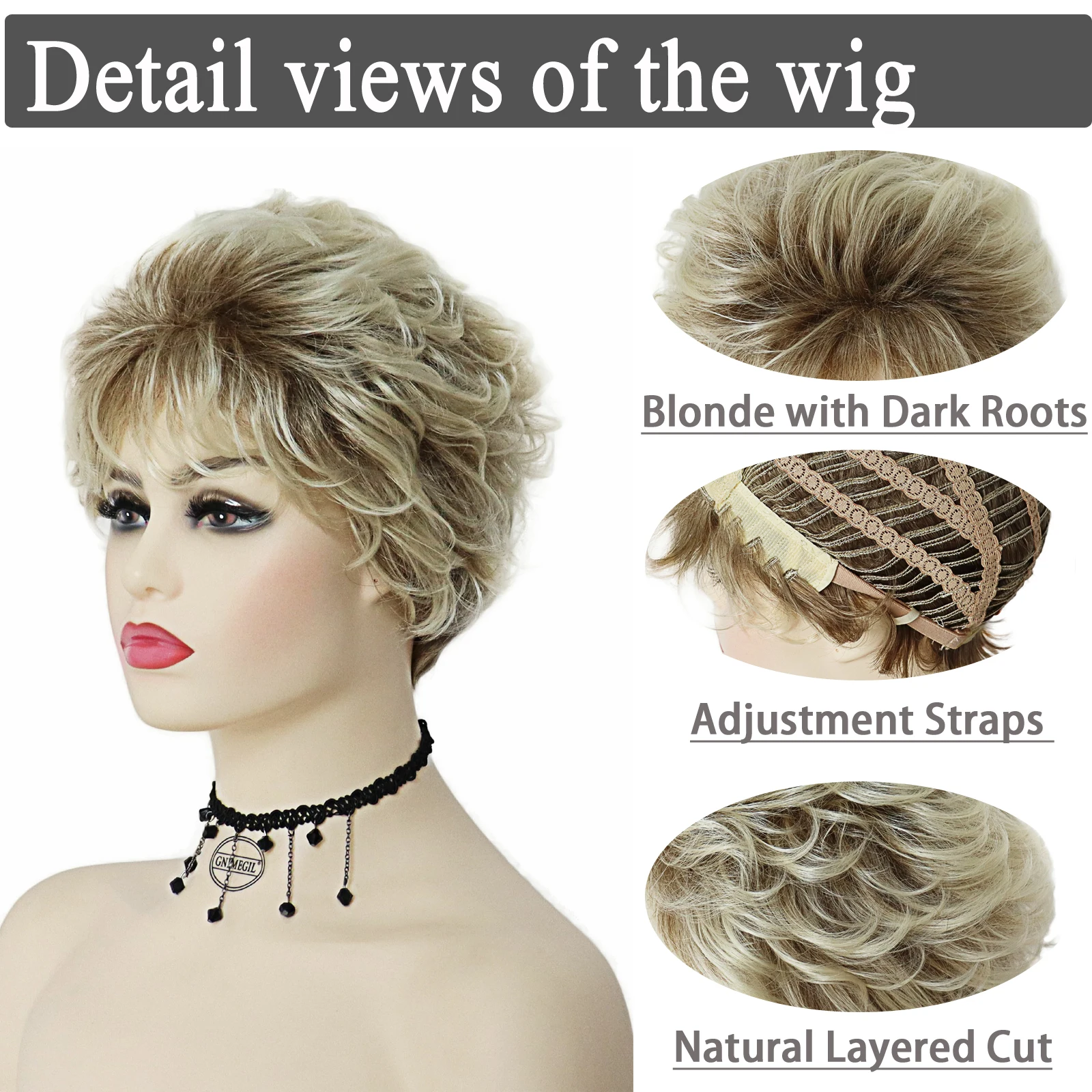 باروكات شقراء مجعدة للنساء باروكة صناعية قصيرة مع غرة للأم كارين باروكات أومبير جذور بنية آبي لي ميلر شعر مستعار طبيعي