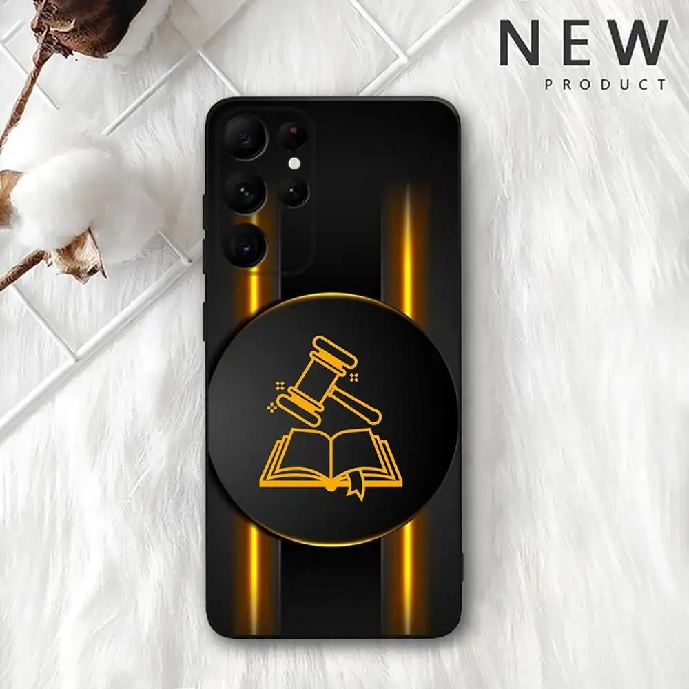 Judge Justice Lawyer Handyhülle für Samsung S 25,24,23,22,30,21,10,9,Ultra,Plus,Lite,FE,4,5G Schwarz Soft Case