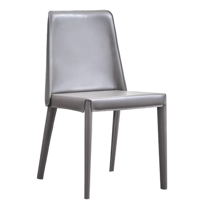 YY  Simple Saddle Leather Dining Chair Comfortable Light Luxury Wholesale Negotiation Table and Chair