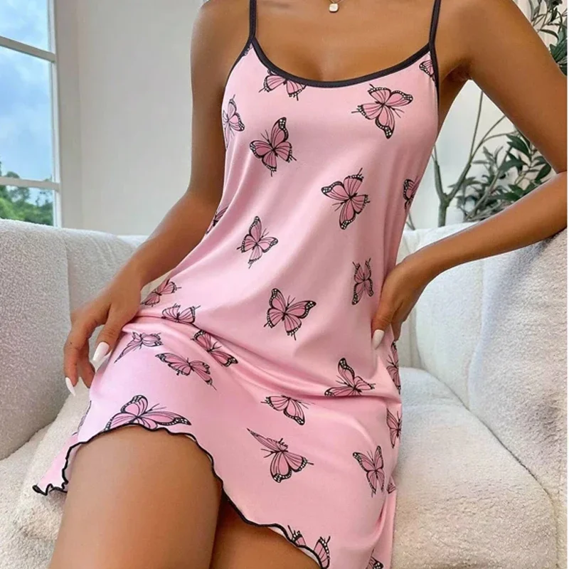 Women Pajamas Nightgowns Nightdress Slip Skirt S M L XL   Comfortable Ventilate Casual