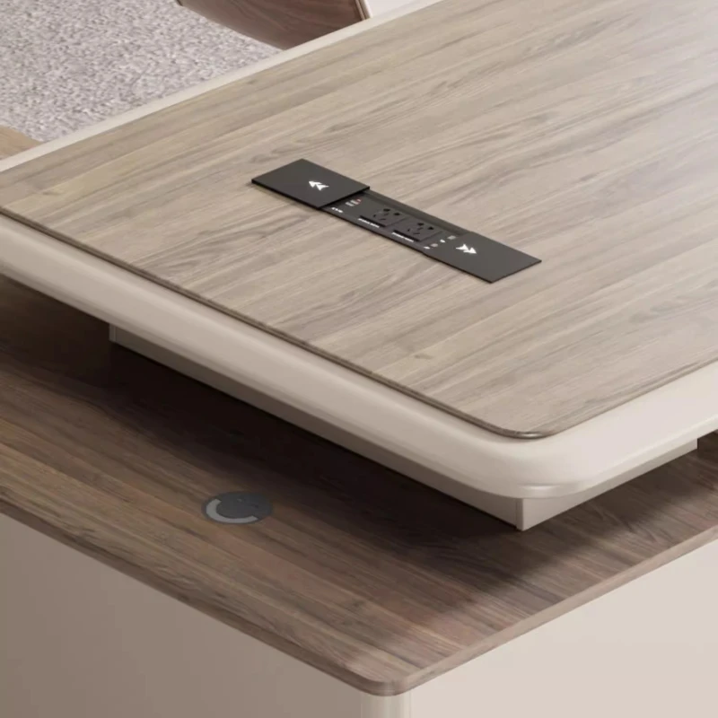 Boss Manager President Simple Modern Executive Office L Shape Desk With Drawers Storage Filing Cabinet Chair Computer Desk Large