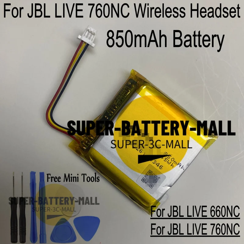 

850mAh Battery Replacement For JBL LIVE760NC / LIVE 660 NC Wireless Headset