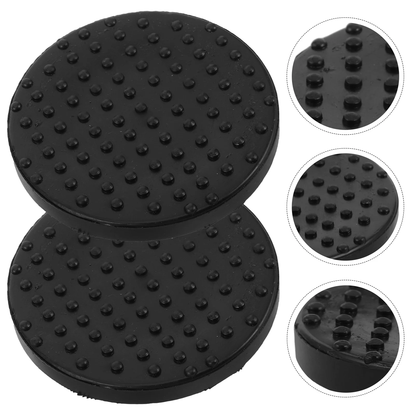 

2Pcs Universal Floor Jack Hydraulic Pallet Pad Car Lift Pump Front Wheel Pallet Pad Rubber Lift Jack Pads Round Hoist Pads