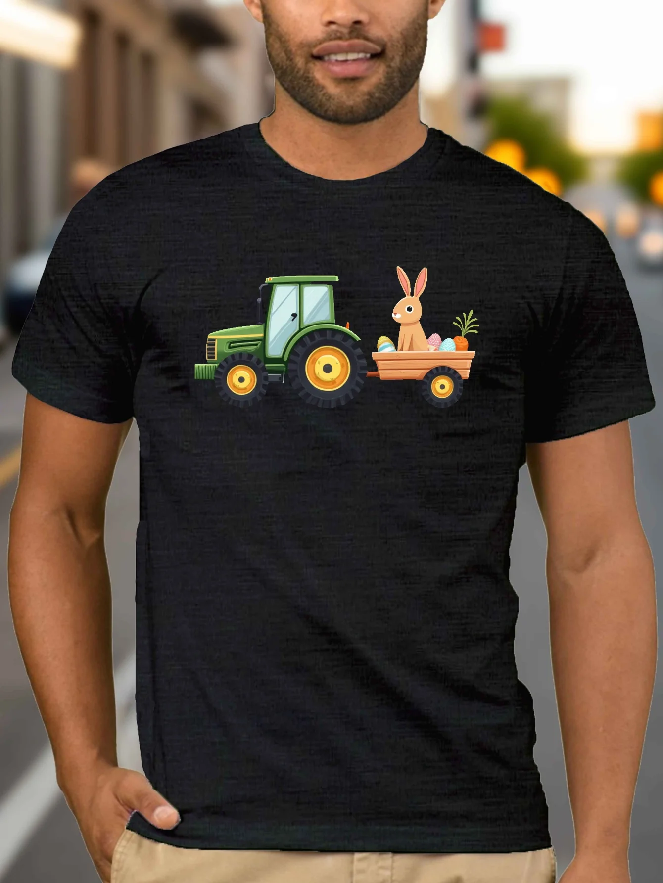 

Easter tractor and rabbit Men's T-shirts