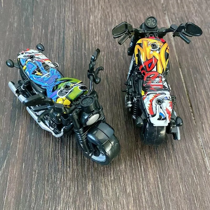 Legering Metaal Kindermotorfiets Speelgoed Statisch Model Displaystuk Zwaar uitgevoerd motorfiets Simulatie Speelgoed Displaystuk