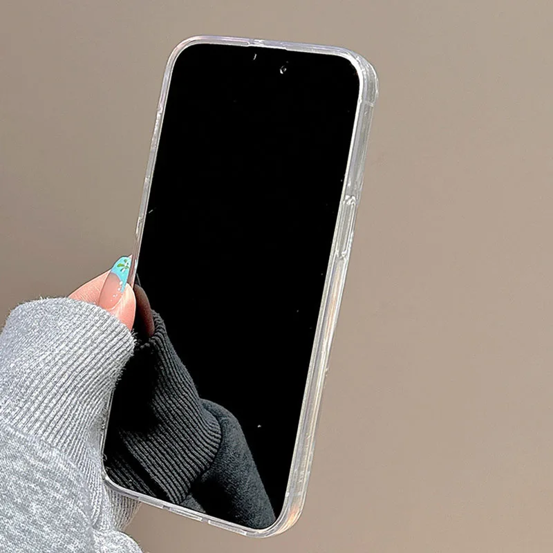 Wunderschöne, farbenfrohe 3D-Stern-Glitzer-Handyhülle für iPhone 16 18 Pro Max 17 Air 15 13 12 11 14 Plus mit transparenter Rückseite – Detail 4