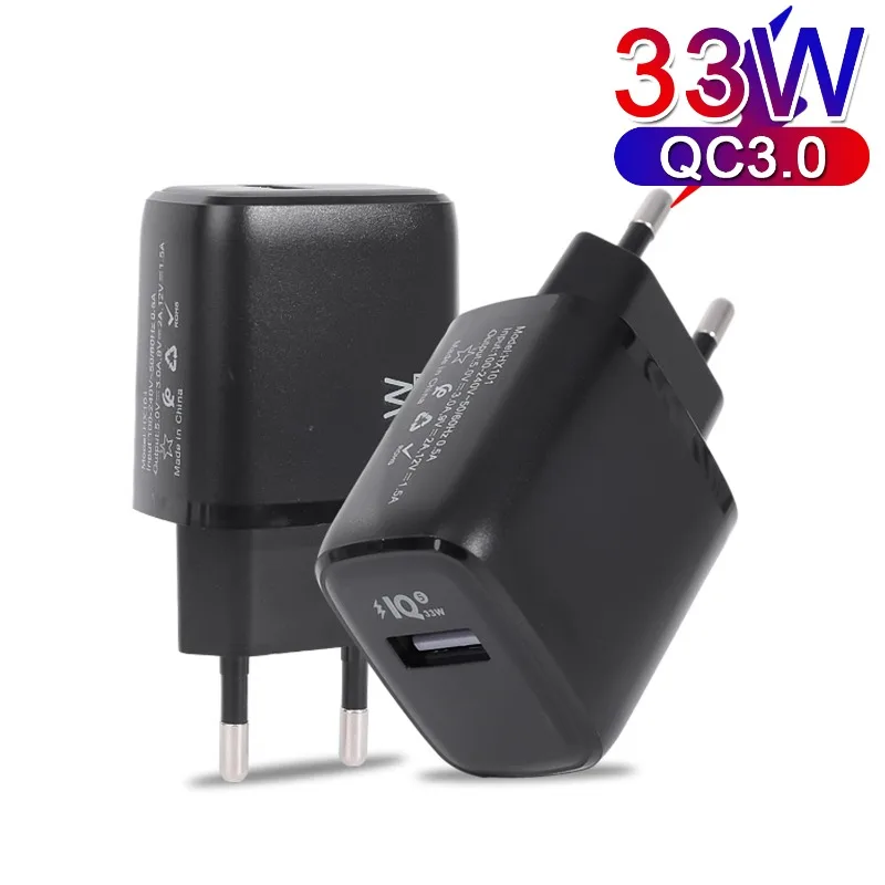 33W QC3.0 Phone Charger Mobile Phone Fast Charging for Xiaomi Samsung Huawei EU/US/UK Standard USB Travel Phone Power Adapter 46 sold5,274.865,274.864300Superior 3C StoreSee previewSimilar items