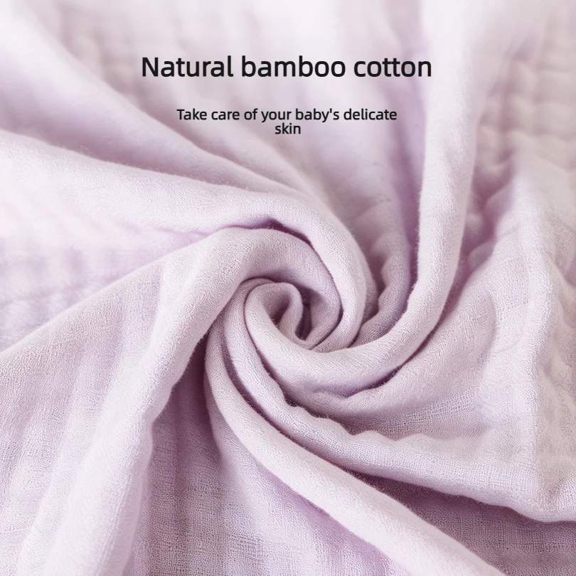 Baby Bath Towel 6 Layers Infant Gauze Receiving Blanket 1pc Kid Swaddle Wrap Bedding 105*105cm Pure Cotton Bubble Muslin Blanket