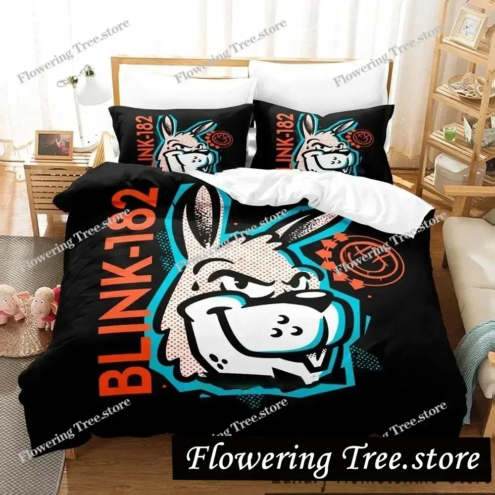 3D Print Blink-182 Bedding Set Boys Girls Twin Queen King Size Duvet Cover Pillowcase Bed boys Adult Luxury Gift029592FQH
