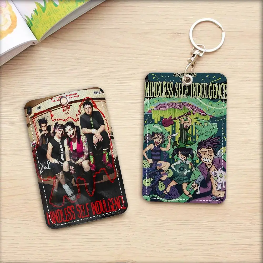 العصابات الشرير الشهيرة M-Mindless الذاتي التعريفي مكتب التموين الرجال والنساء بطاقة الائتمان Keyrings حامل بطاقة الهوية بطاقة الطالب #6