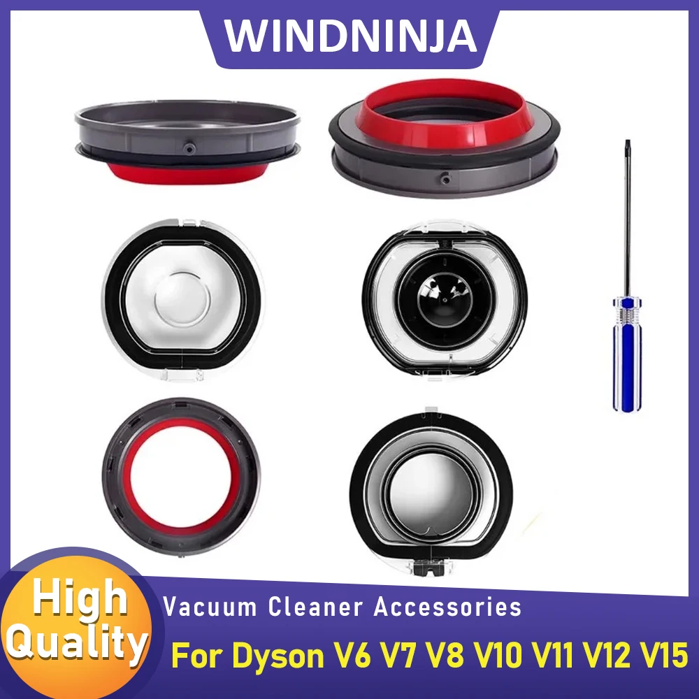 Dust Bin Lid For Dyson V6 V7 V8 V10 V11 V12 V15 Vacuum Cleaner Top Fixed Sealing Ring Of Dust Bin Dust Collection Replacement