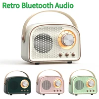 Altavoz Retro compatible con Bluetooth, minialtavoz bonito con Radio FM, altavoz inalámbrico con reproductor de música TWS, estéreo Hifi, TF, USB