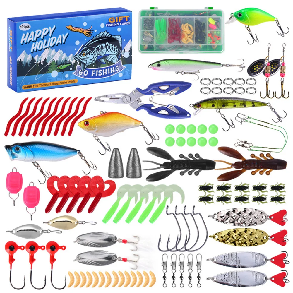 

2024 Christmas Fishing Advent Calendar 78/101/257PCS Fishing Lure Set Countdown Calendar Xmas Gift for Anglers/Grandfather