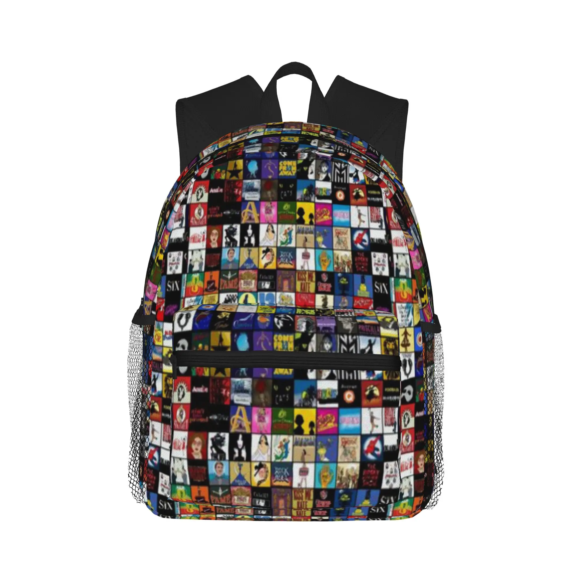

Broadway Musical Theatre Logos - Hand Drawn Casual Backpack for Students and Adults Man backpack
