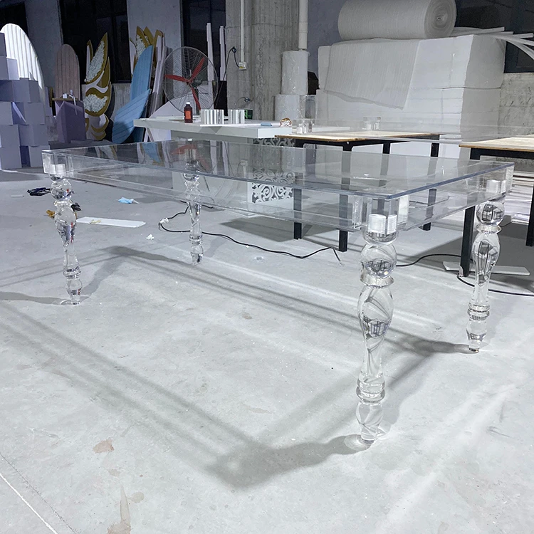 Wedding Modern Clear decorate acrylic table Acrylic Bridal table / acrylic Sweetheart