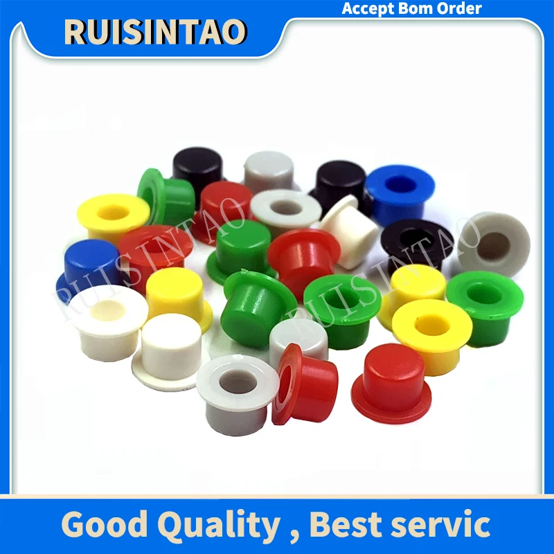 100PCS/Lot Mixed Color A101 Plastic Switch Button Cap Push Key Caps 4.5*7.4 For 6*6 7*7 8*8 8.5*8.5mm Tact Switch ID 3.1 / 3.4mm