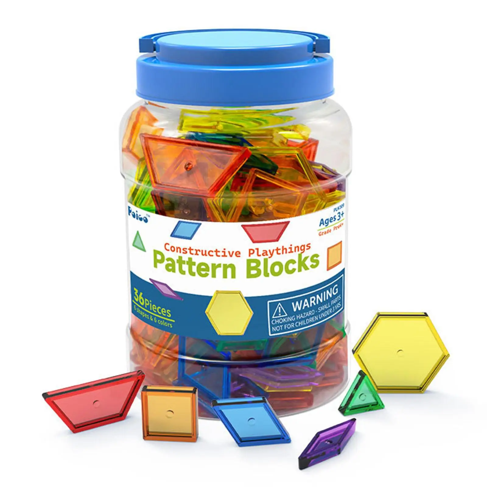 Pattern Blocks Set Mini Pattern Pieces Educational Toys for Travel Preschool