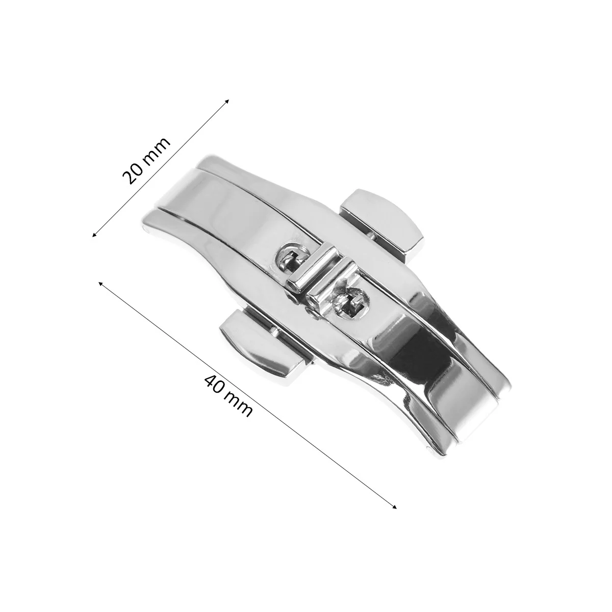 High Quality Butterfly Buckle Watch Clasp Stainless Steel Double Push Button Deployment for Strap Reliable Secure Fastening