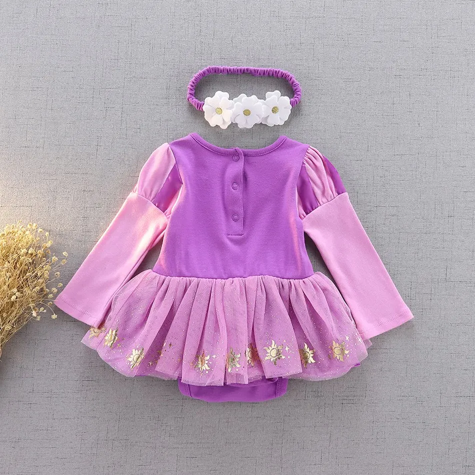 3 6 9 12 18 Months Baby Girl Clothes Jumpsuit Suit Toddler Girl Princess Dress Halloween Cosplay Costume Baby Newborn Dresses