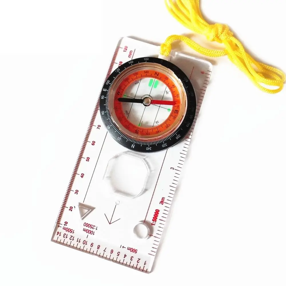 Scale Ruler Survival Guiding Tool Transparent Outdoor Equipment Outdoor Navigation Compass Ruler Compass Map Reading Scouts
