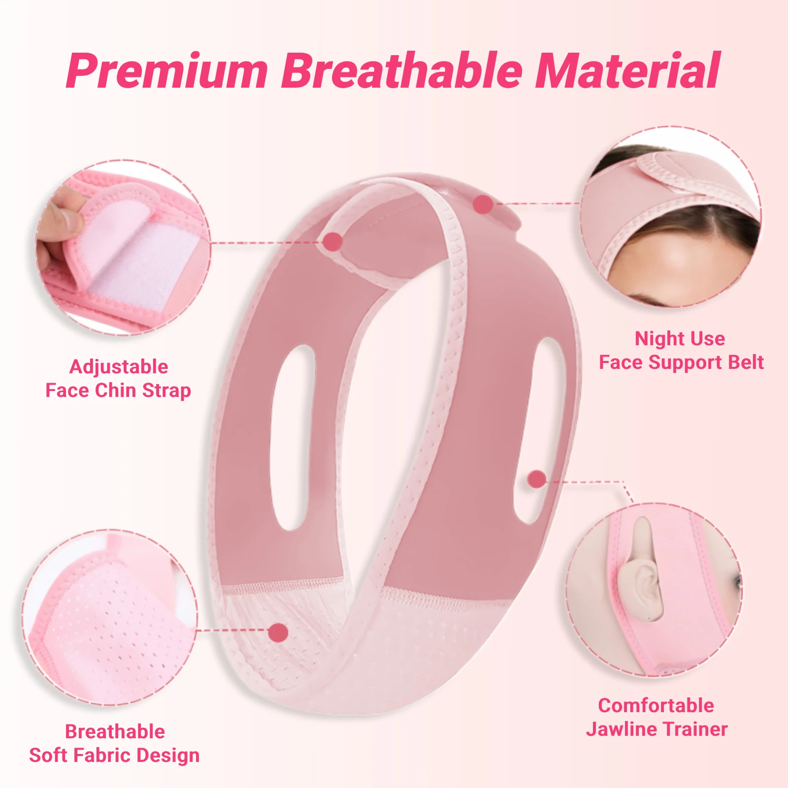 V Line Lifting Chin Strap Reusable Adjustable Face Lift Strap Chin Strap For Double Chin For Women
