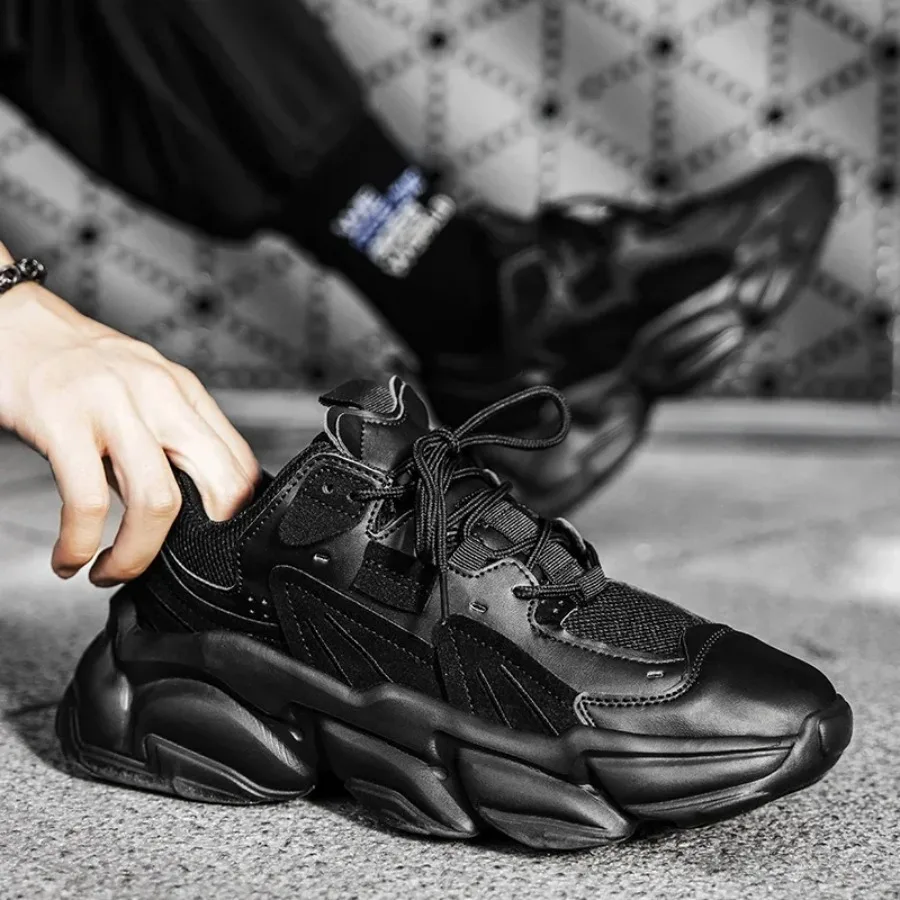 Zapatillas de deporte para hombre, zapatos con tacones ocultos, zapatos con elevador de talla grande 45 46, zapatos deportivos transpirables a la moda de 8cm y 6cm