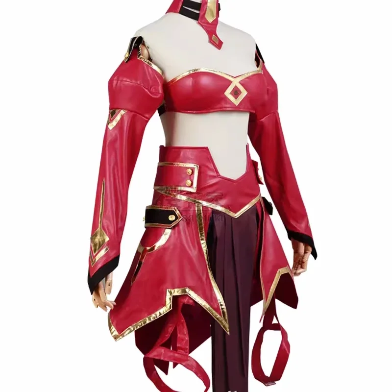 Traje Cosplay mordurado para mulheres, Top e saia, trajes de combate, roupas de RPG, traje de festa carnaval, jogo anime, FGO Fate, moda sexy
