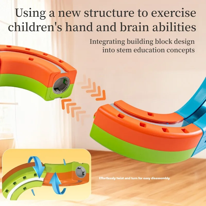 Creative Anti-Gravity Diy Electric Magnetic Track Train Set Building Blocks Educational Toys Gift For Children Kids