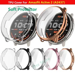 Plating TPU Protective Case Cover For Amazfit Active 2 (A2437) Smart Watch Strap Soft Bumper Protector Active2 Shell Huami Skin