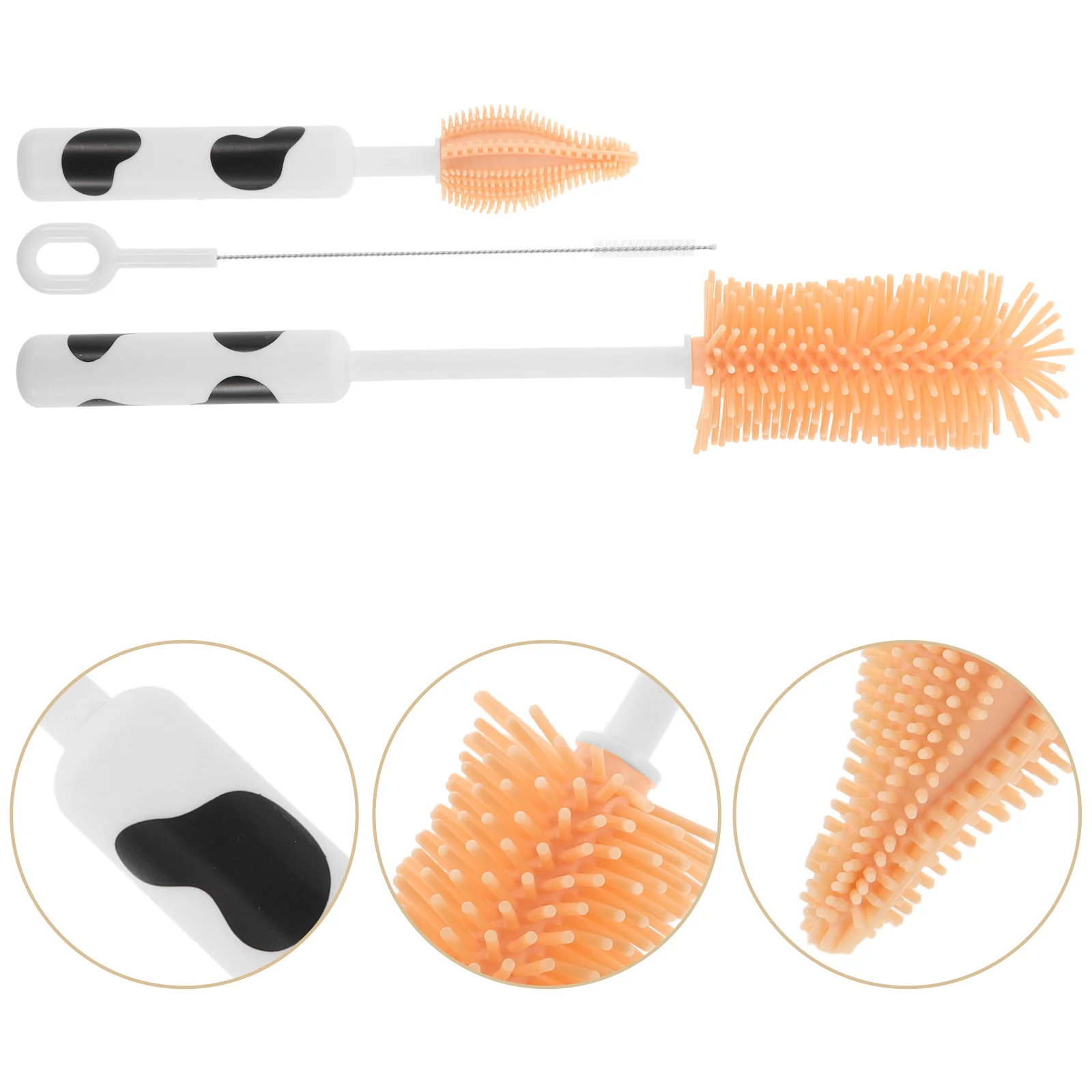 

3 шт., набор щеток для бутылок, длинная ручка для бутылок с молоком, вазы, чайники, блендеры, кофейные горшки, щетка для чистки чашек, многофункциональная