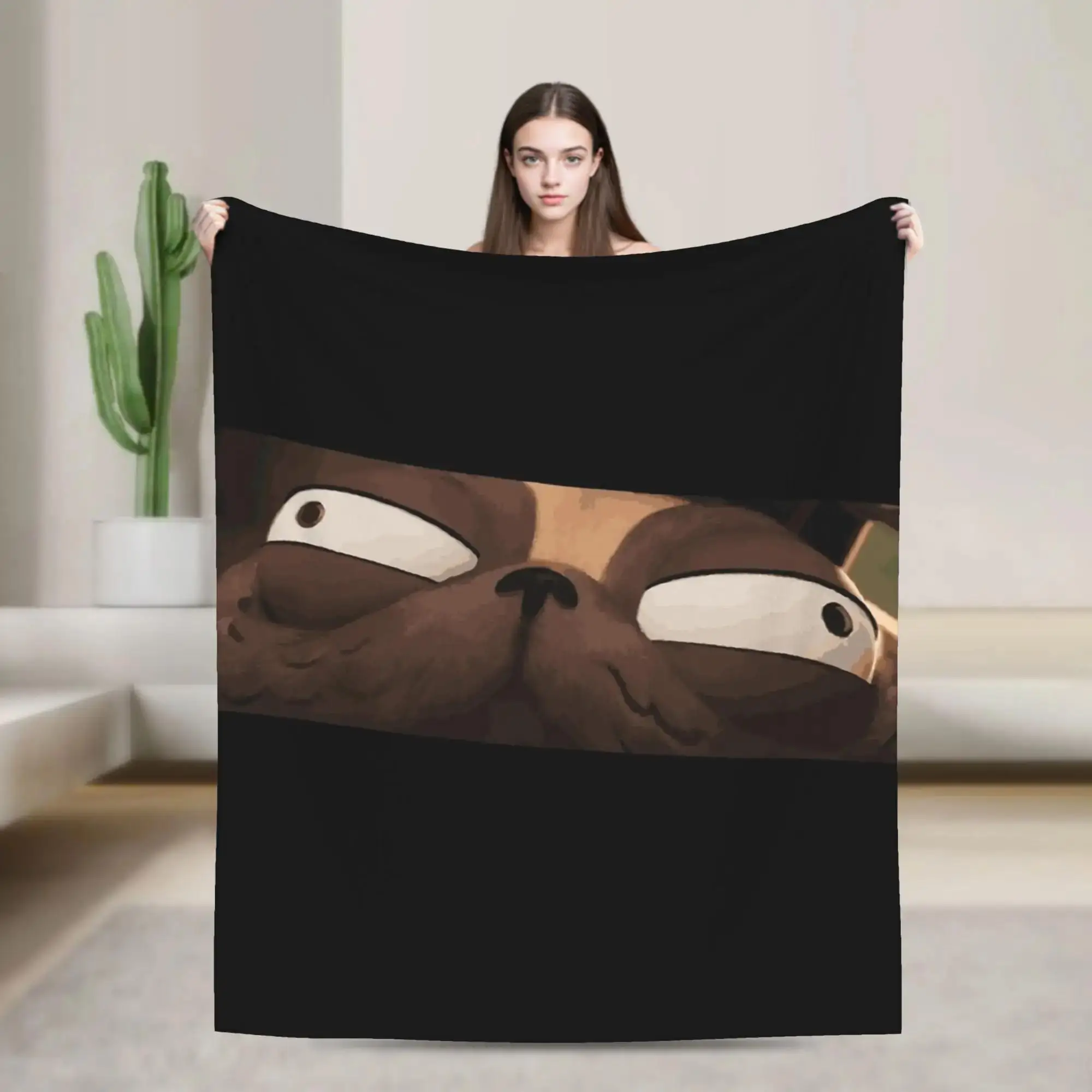 

Monchi Eyes Mitchells Plush Throw Blanket Soft Warm Flannel Blanket for Home Travel Bed Decor