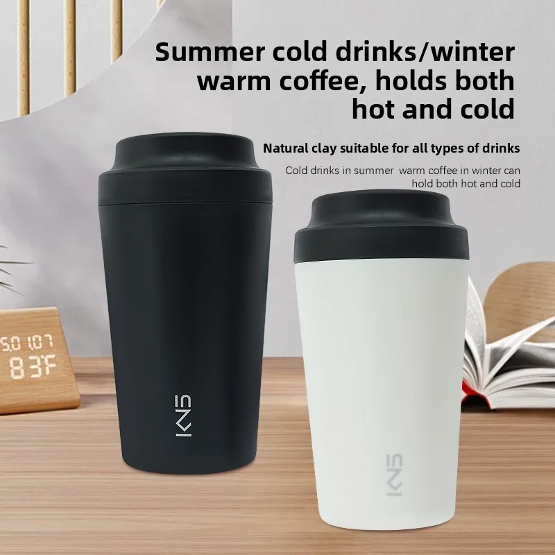 زجاجة ماء محمولة معزولة من السيراميك، كوب قهوة ببطانة داخلية، كوب شرب على الطراز الياباني للخريف والشتاء، كوب زجاجي دائري الشكل #3