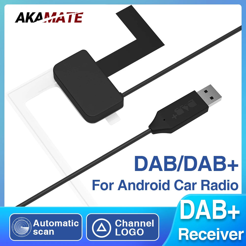 

Приемник DAB для системы Android Автомобильный радиоприемник DAB+ с USB-адаптером Антенна Стереоплеер PTY EPG Список канала Любимые бирки