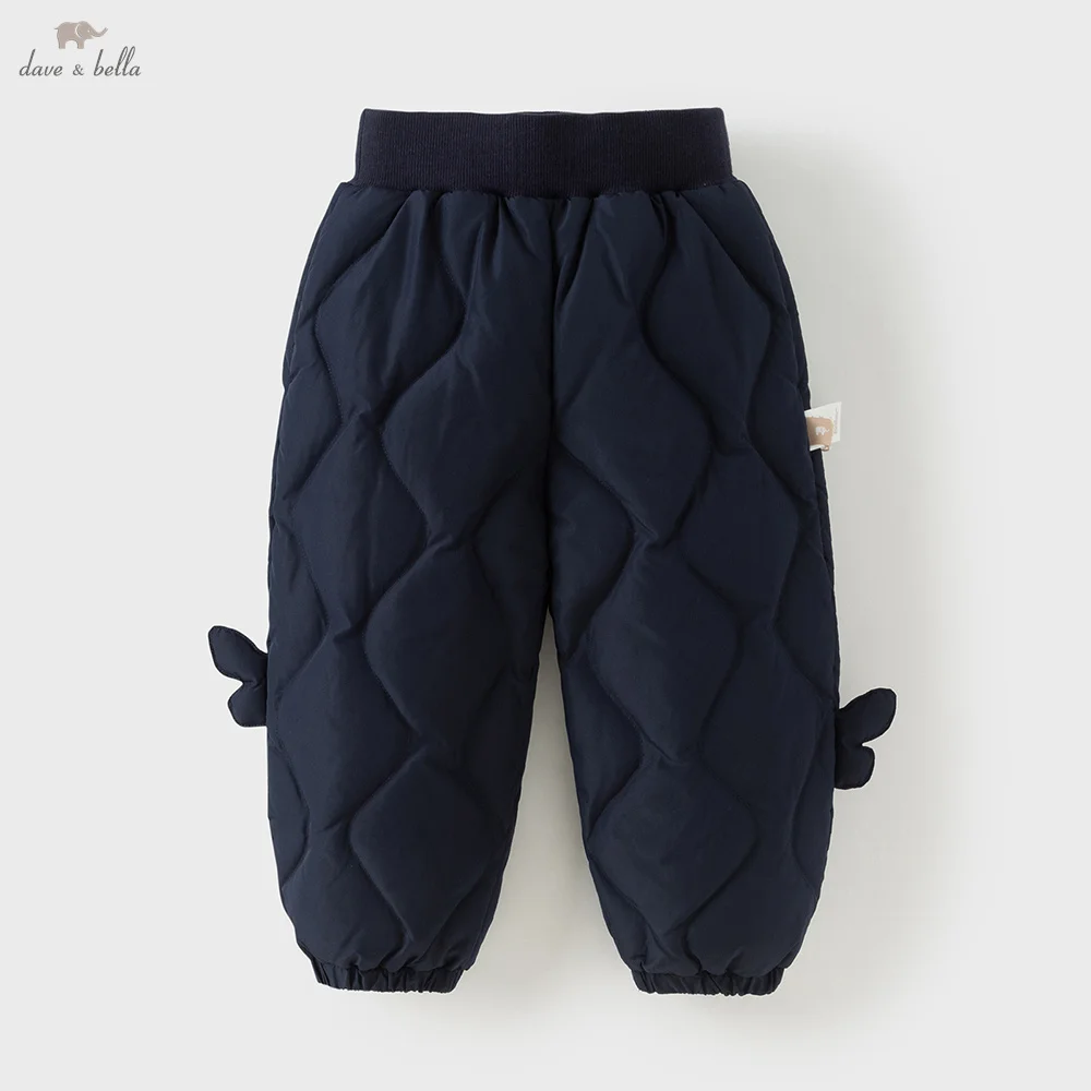 

Dave Bella Girls Down Pants Autumn Winter Kids Elastic Waist Plush Trousers Waterproof Outerwear Children Casual Pants DB4254641