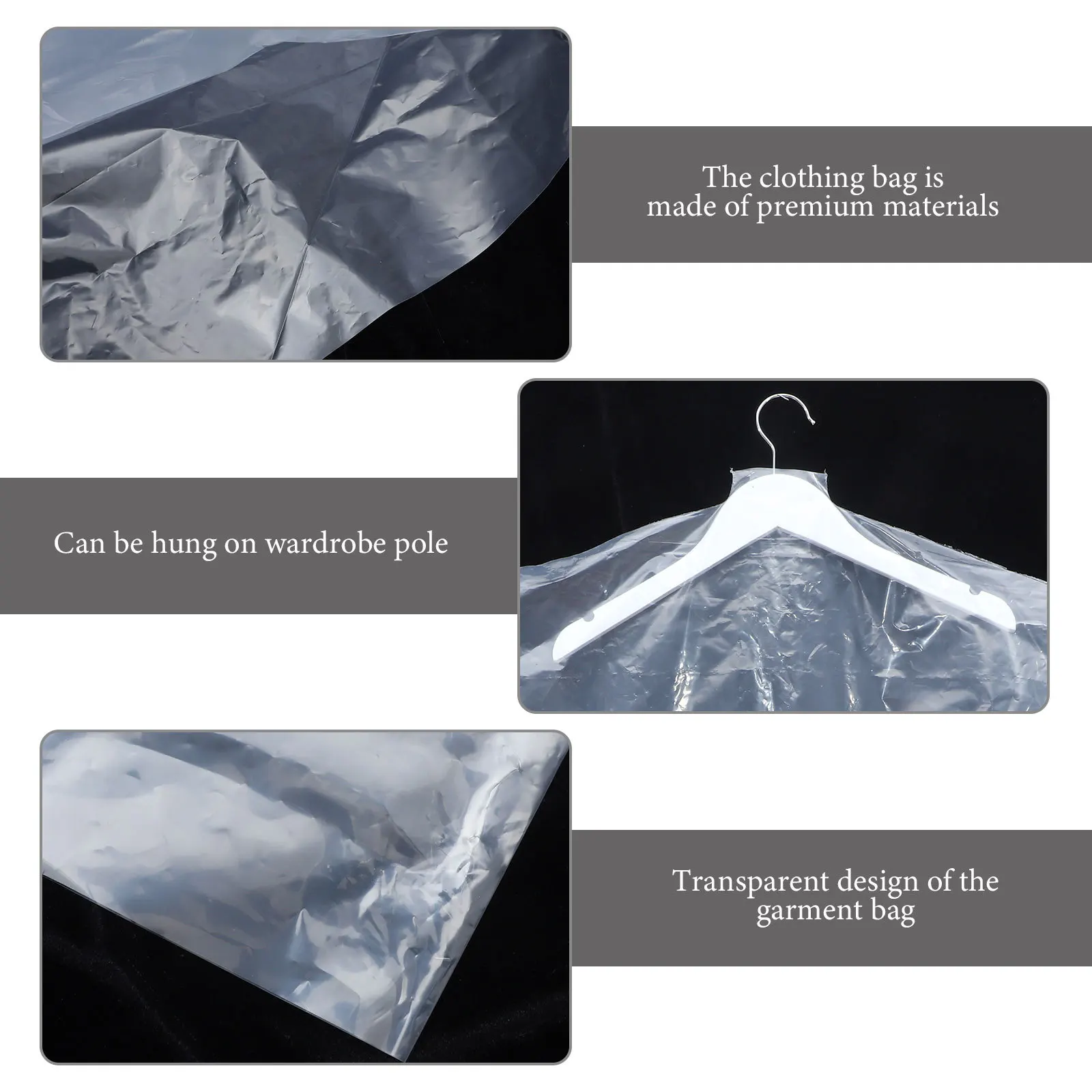 

4Pcs Garment Dustproof Covers Lightweight Clothes Storage Bags Hanging Garment Bag for Suits Dresses Dress Bags